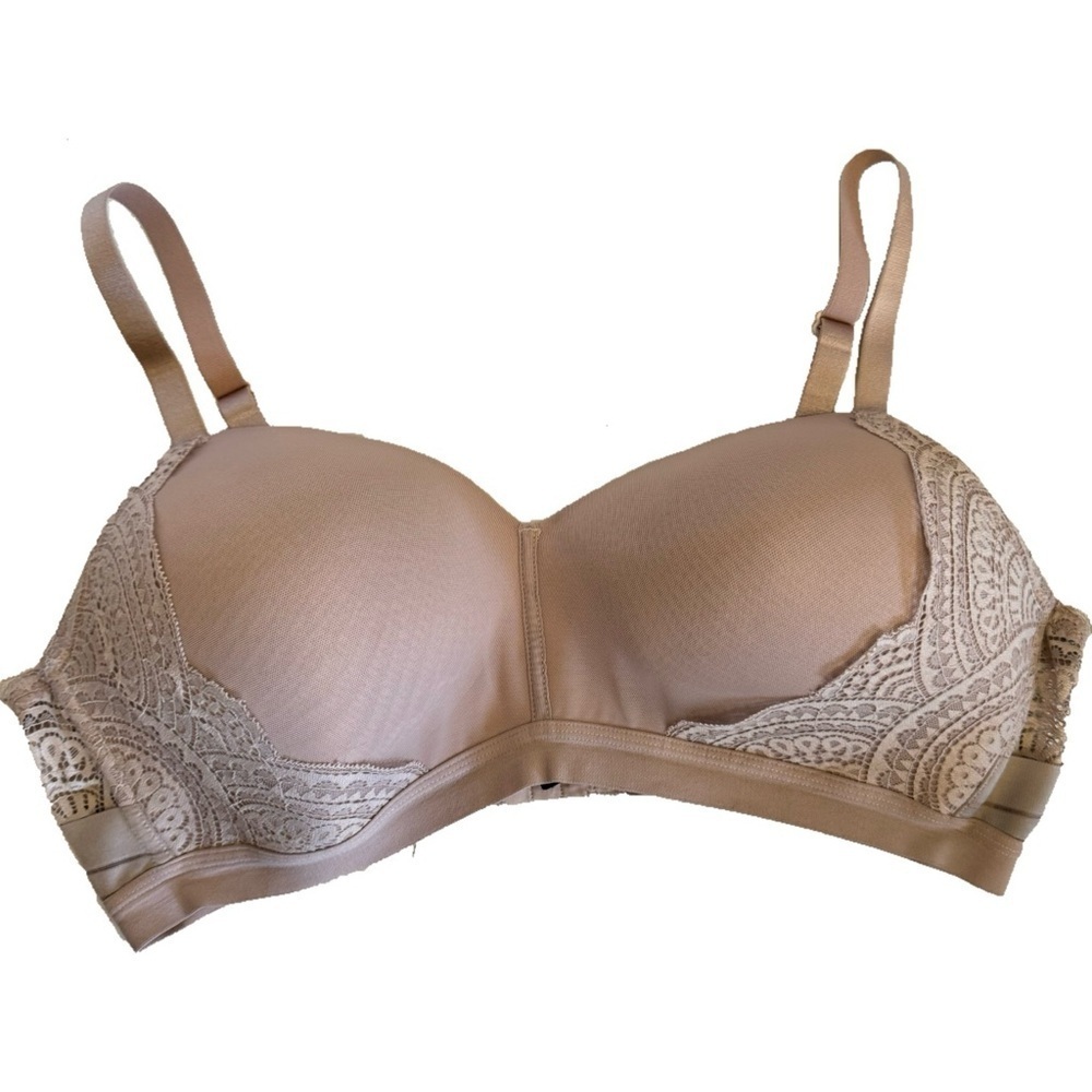 38DD Adore Me Wireless Padded Nude Tan Lace Bra Undergarment